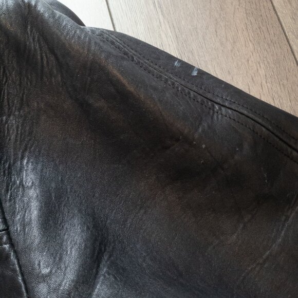 Daniel Two-Way Zip Oversized Leather Jacket - Picture 13 of 16